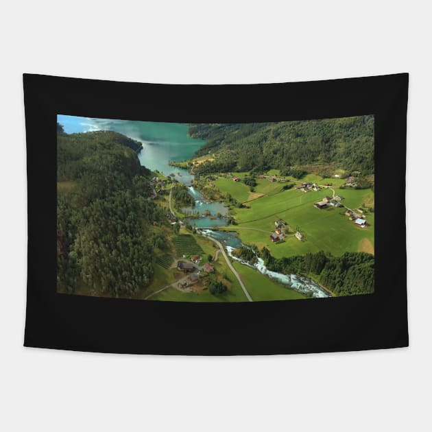 Beautiful Nature Scene from Norway Tapestry by alexrow