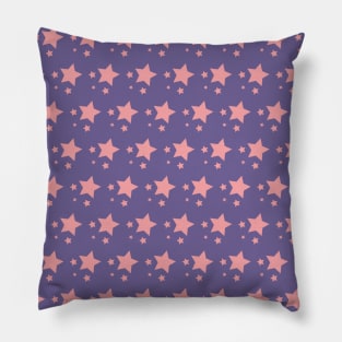 Adib | Purple and Pink Stars Pattern Pillow