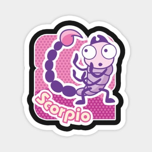 Scorpio Colorful Zodiac Sign Cartoon October November Magnet