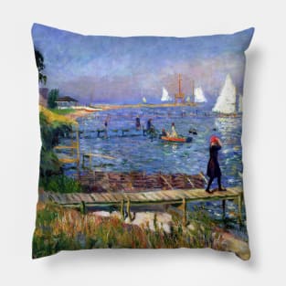High Resolution William Glackens Painting Bathers at Bellport 1912 Pillow