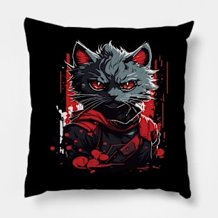 bloodthirsty cat Pillow