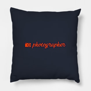 Photographer blue Pillow