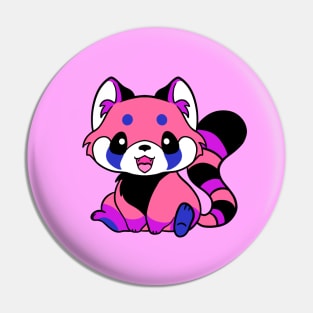 Genderfluid Pride Red Panda Pin