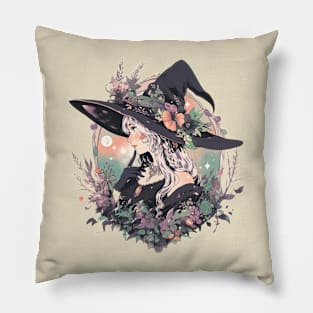 Cute Garden Witch Pillow