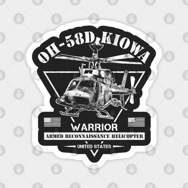 OH-58D Kiowa Warrior Helicopter Magnet by Military Style Designs