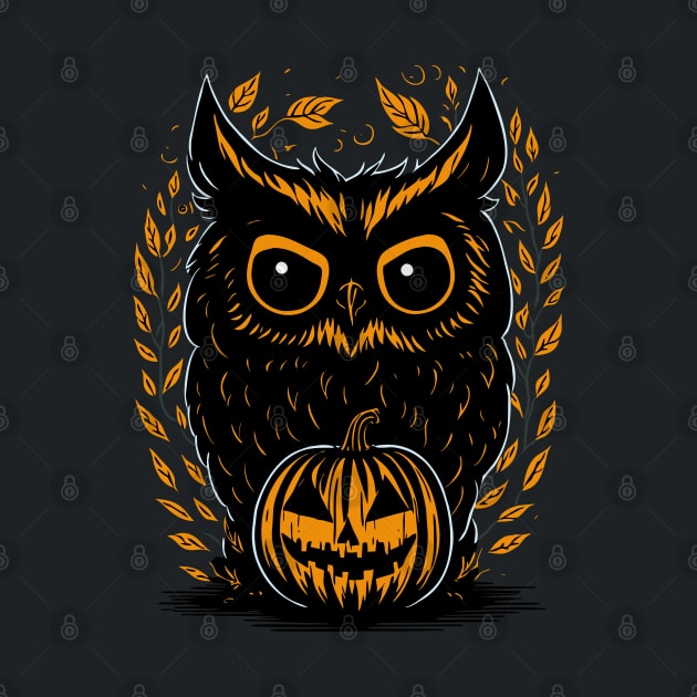 Spooky Halloween Owl Graphic Design by TMBTM