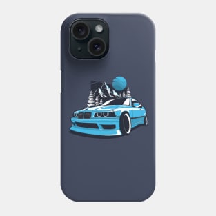 Blue E36 Compact Drift Mountains Phone Case