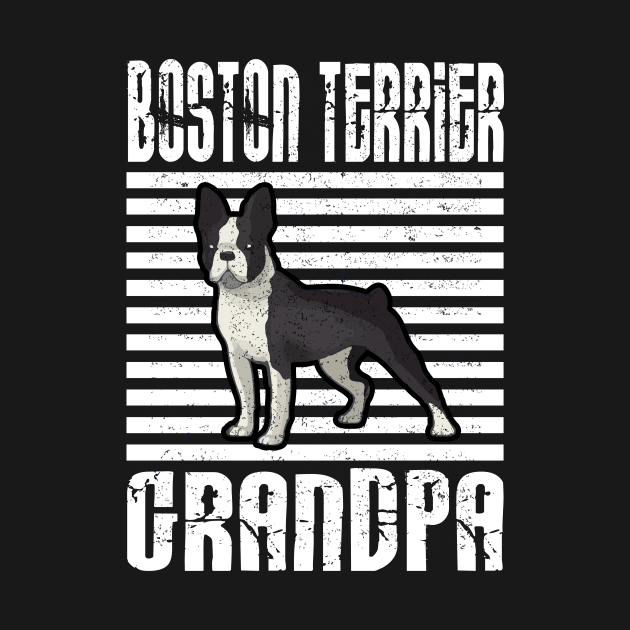 Boston Terrier Grandpa Proud Dogs by aaltadel