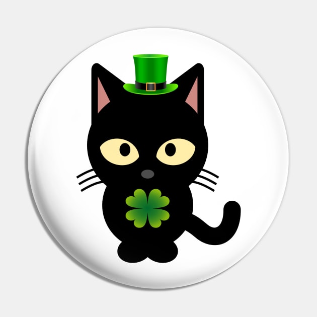 Irish Cat Lovers St Patricks Day T Shirt Pin by designready4you