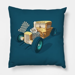 Vintage Racing car Pillow