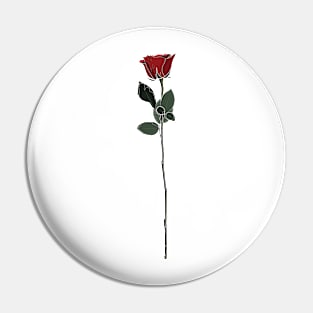 Flora Vignette : Red Rose Pin