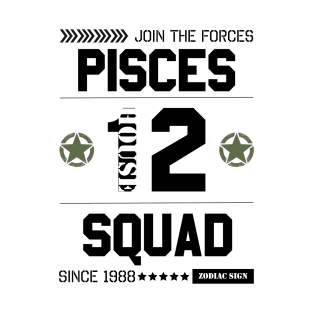 Zodiac Majesty Pisces Squad Black T-Shirt