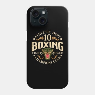 Boxing distressed panther emblem vintage Phone Case