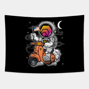 Astronaut Scooter HEX Coin To The Moon HEX Crypto Token Cryptocurrency Blockchain Wallet Birthday Gift For Men Women Kids Tapestry