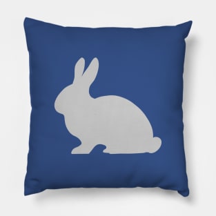 Bunny Rabbit Pattern in Grey Pillow