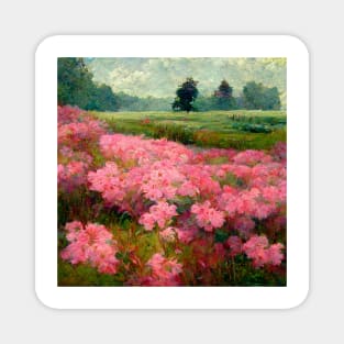 Dreamy fields of azaleas Magnet