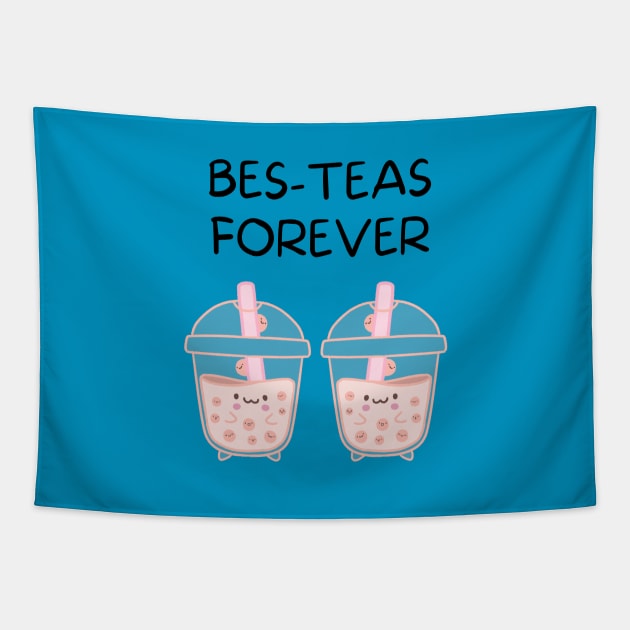 Cute Bes-Teas Forever Platonic Besties Happy International Friendship Day Tapestry by Mochabonk