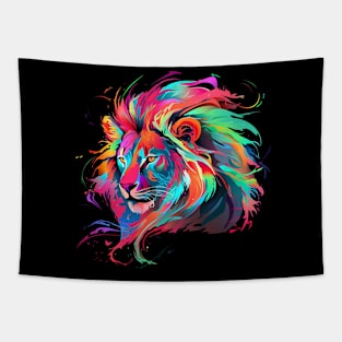 colorful lion Tapestry