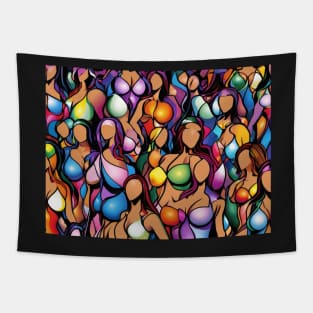 Faceless Bikinis Art Tapestry