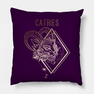 A zodiac cattery: Aries 2.2 by Blacklinesw9 Pillow