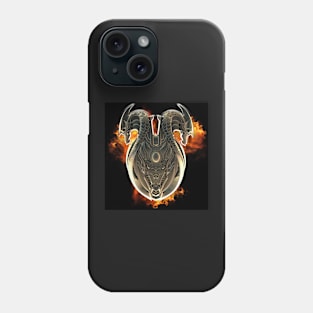 Dragon shield against flames. Phone Case