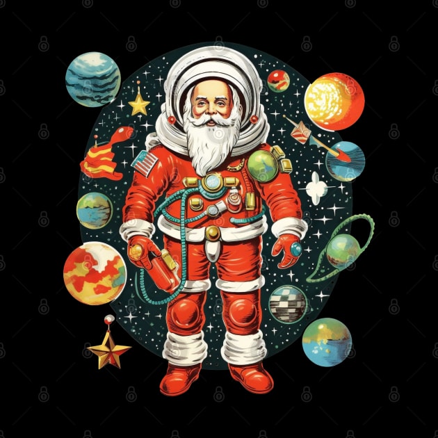 Vintage Galactic Space Santa by DigitalToast