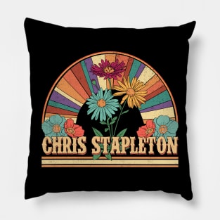 Chris Flowers Name Stapleton Personalized Gifts Retro Style Pillow