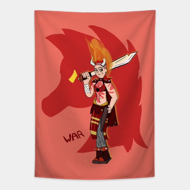 Red Horsewoman (War) Tapestry by VixenwithStripes