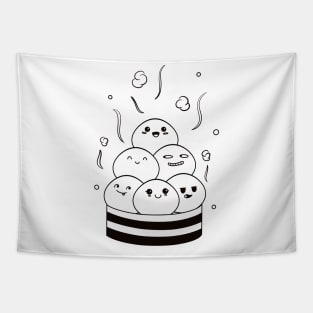 Doodle dimsum cute Tapestry