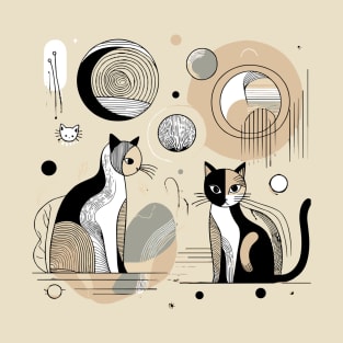 Abstract cats T-Shirt