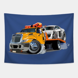 Cartoon tow truck Tapestry