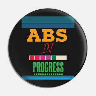 ABS In Progress Text Teal Pin