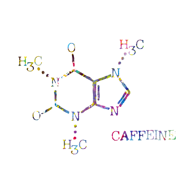 Caffeine molecule by erzebeth