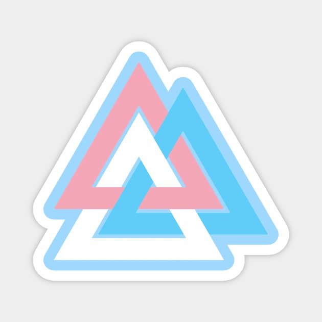 Transgender Pride Interlocking Triangles Magnet by VernenInk
