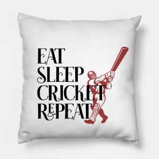 Eat Sleep Cricket Repeat Pillow