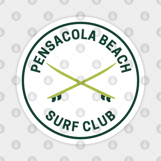 Vintage Pensacola Beach Florida Surf Club Magnet by fearcity