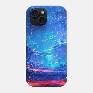 Blue forest night Phone Case