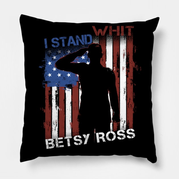 Betsy Ross Flag Pillow by Mr.Speak