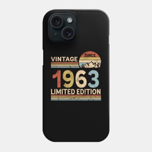 Vintage Since 1963 Limited Edition 60th Birthday Gift Vintage Men's Phone Case