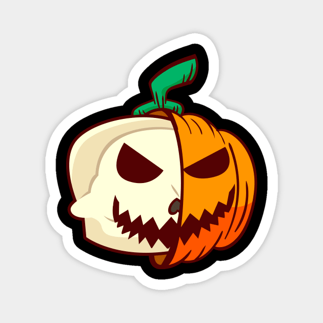 Pumpkin Skeleton Kids Costume Magnet by dconciente