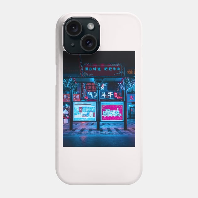 Neon Street Vibes-Retrowave Art Phone Case by 80snerd