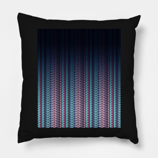 Gradient tiny triangle ombre pattern Pillow by IngaDesign