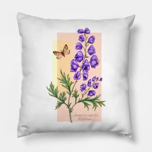 Wolfsbane. Magical flowers Pillow