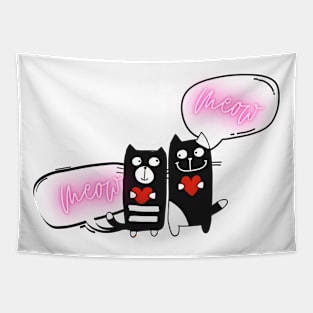 New Cat Love T Shirt Tapestry