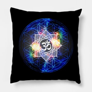 Power Om Flower of Life Sacred Geometry Pillow