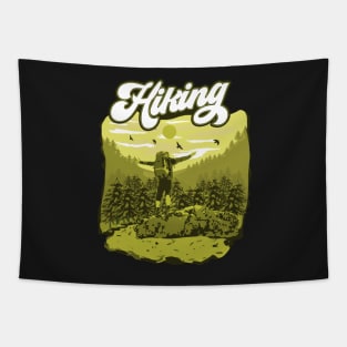 Hiking adventure wild vintage exploring Tapestry