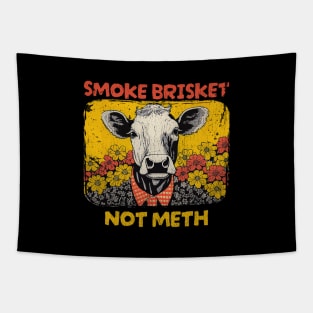 smoke brisket not meth / vintage funny Tapestry