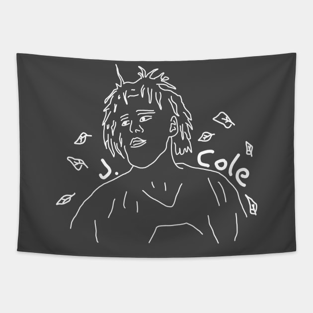 j. cole off seasons drawing art Tapestry by rsclvisual