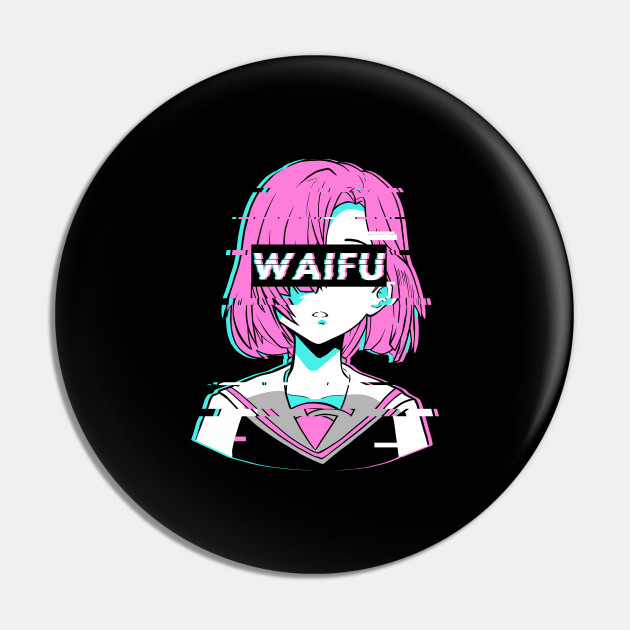 Aesthetic Vaporwave Anime Girl Vaporwave Aesthetic Pin Teepublic