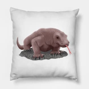 Komodo dragon illustration Pillow